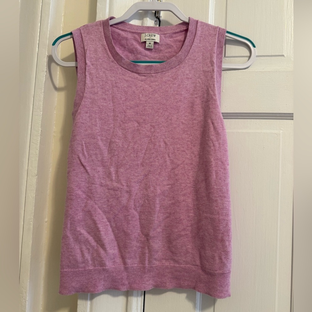 J.Crew Classic Shell Knit Tank Top Pink M